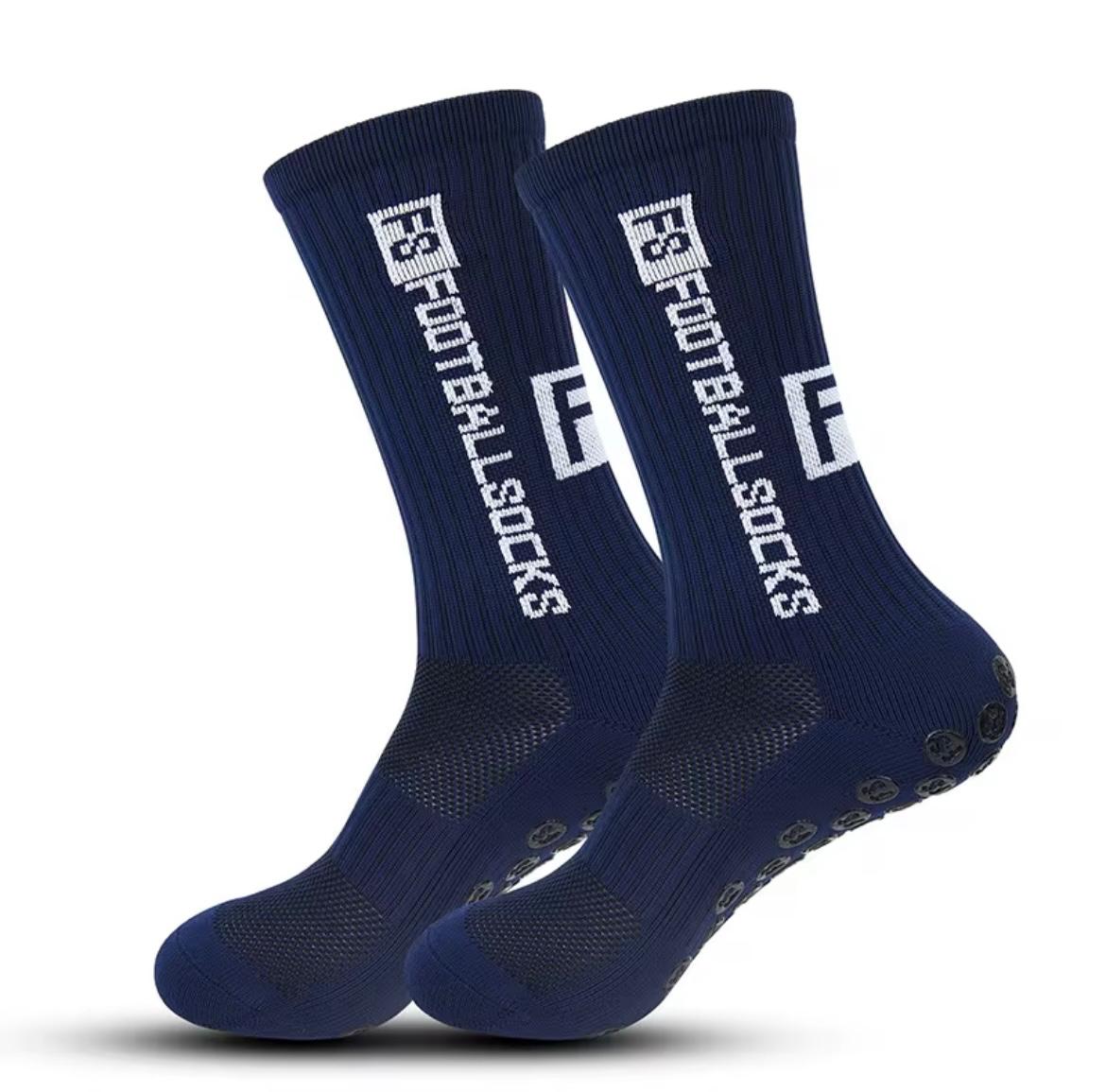 GripZone – Șosete de Fotbal Profesionale cu Aderență Maximă- All Blue 🧿